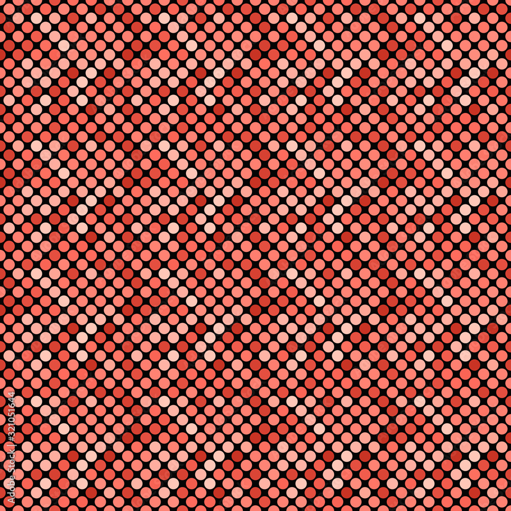 Poster seamless circle pattern background - red abstract vector graphic design