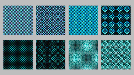 Abstract seamless geometrical dot pattern background set - vector design from dots