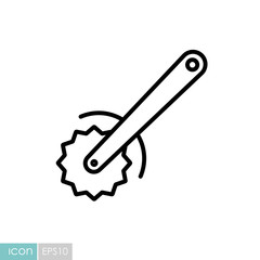 Pizza knife vector icon. Kitchen appliance