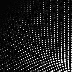 Halftone abstract geometrical dot pattern background - monochrome vector graphic