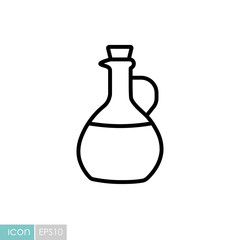 Olive Oil Glass Jug Pitcher vector icon