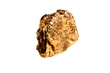 golden stone isolated on white background