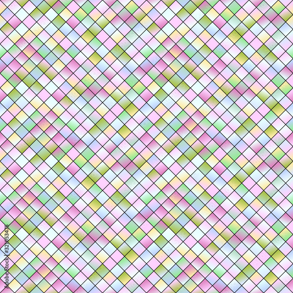 Poster gradient seamless geometrical square pattern background design - colorful abstract geometric vector 