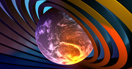 Muster, Textur, Farben, geometrische Formen, 3D Grafik © ludariimago