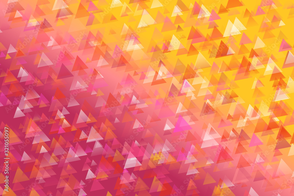 Poster random gradient regular triangle web page background - geometric chaotic vector illustration