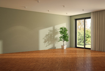 large luxury modern minimal bright interiors room mockup illustration 3D rendering