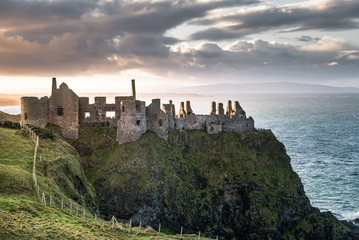 Dunluce Castle at Sunset