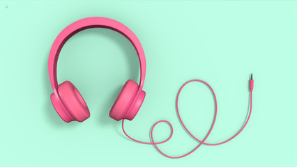 Sporty and colourful headphones 