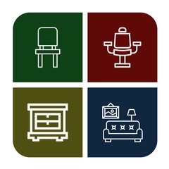 Set of sofa icons