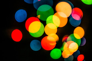 Coloured lights bokeh