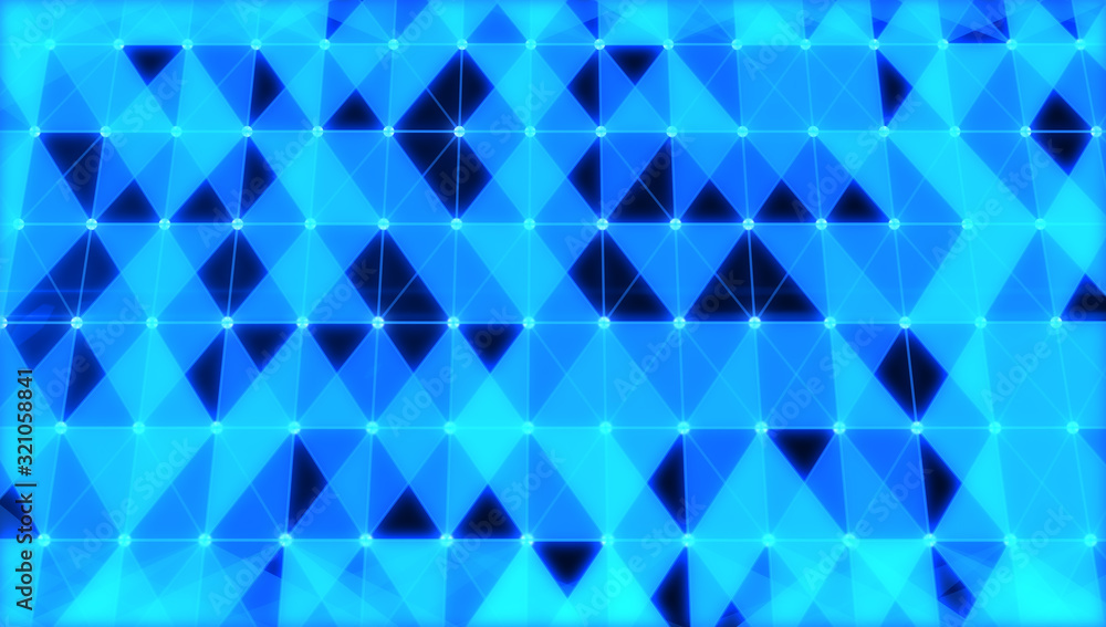 Aufkleber abstract blue triangle shape pattern background.modern shape design.blue grid mosaic background