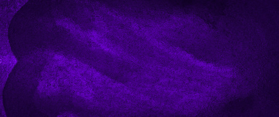 Fototapeta na wymiar Dark Purple watercolor background with torn strokes and uneven divorce. Abstract indigo background for design, template and pattern.