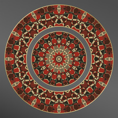 Decorative plate and mandala for interior design. Home decor. porcelain design.