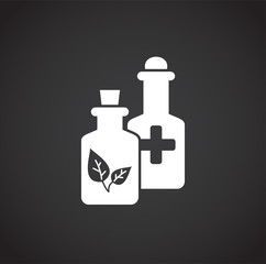 Natural medicine related icon on background for graphic and web design. Creative illustration concept symbol for web or mobile app