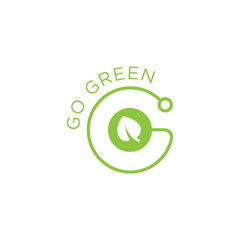 Logo design about go green idea