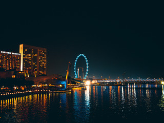 The night light of Singapore city in 2010