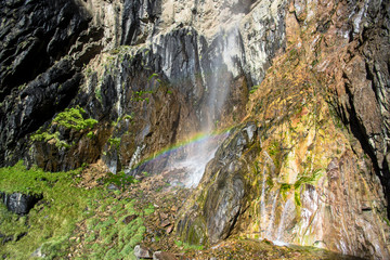 waterfall and rainbow