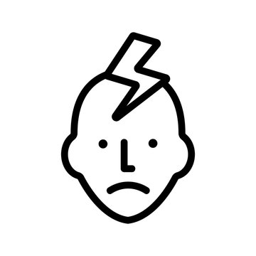 recommend clip art: consciousness icon vector. Thin line sign. Isolated contour symbol illustration