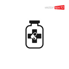 Pill Capsule Medicine Icon Design Vector