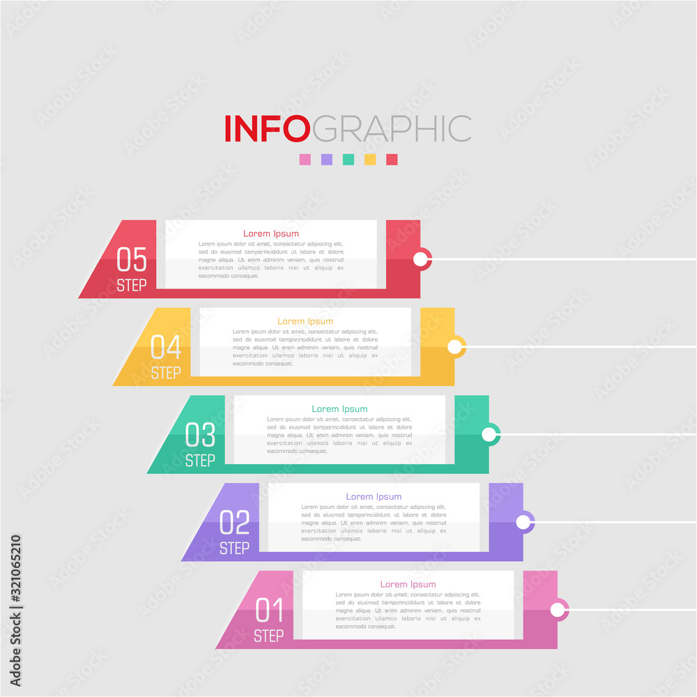 Fototapete business data visualization. infographic element with icons and options or steps. can be used for pr