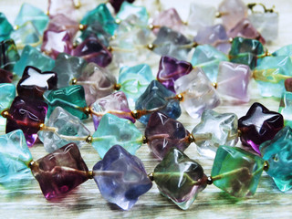 jewelry beads with fluorite semigem bright crystals luxury fashion