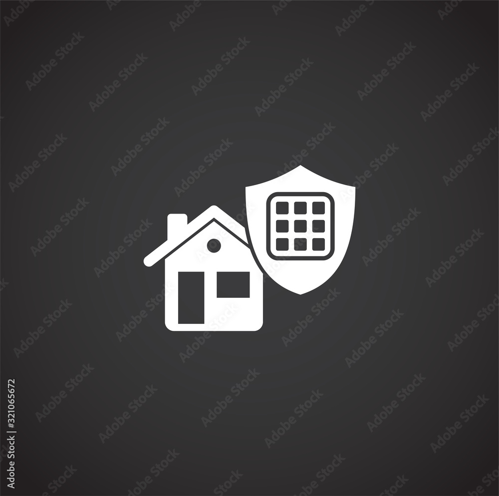 Wall mural smart security related icon on background for graphic and web design. creative illustration concept 