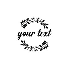 vector circle leaf abstract black logo design