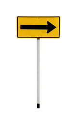 blank road sign isolated on white