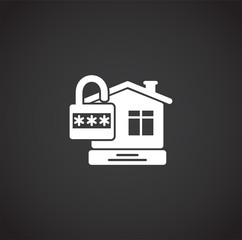 Smart home related icon on background for graphic and web design. Creative illustration concept symbol for web or mobile app