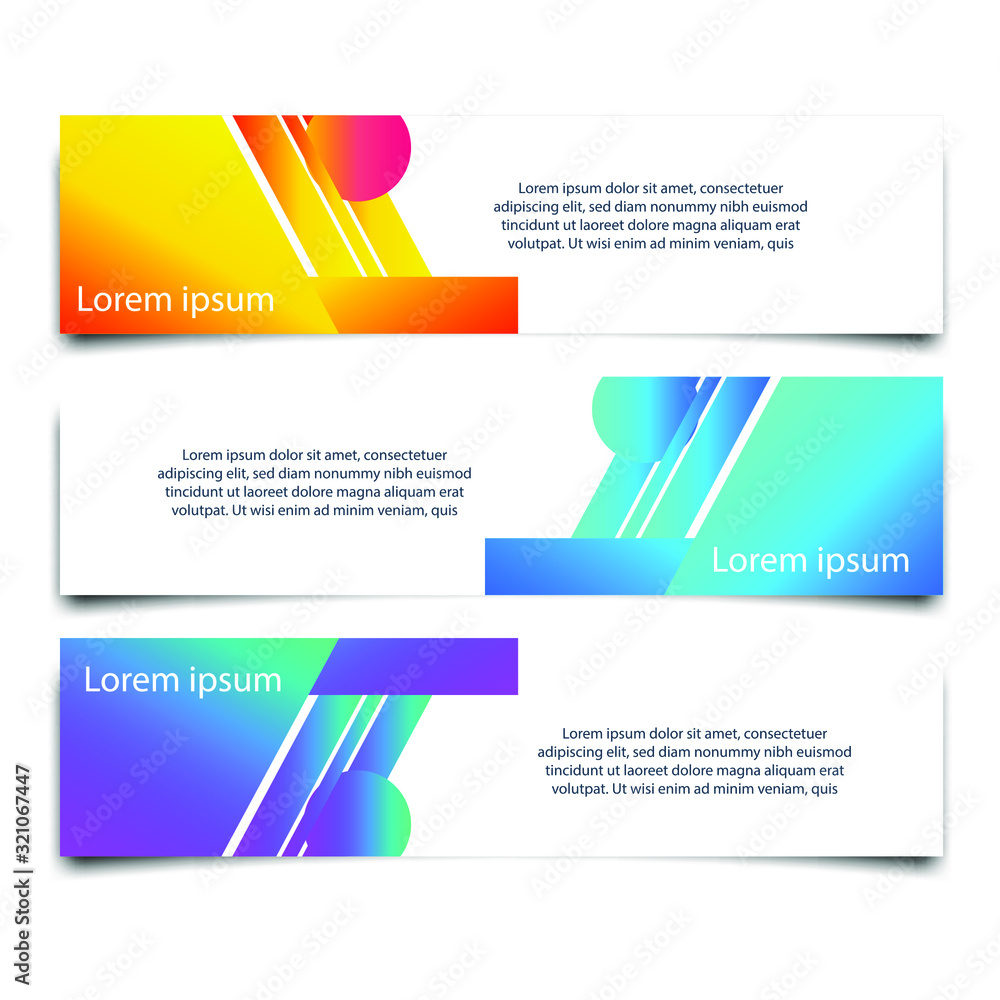 Poster Abstract Web banner design background or header Templates vector illustration
