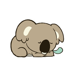 眠っているコアラ