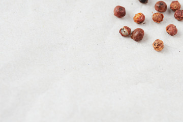 Closup on Kampot pepper (Piper nigrum)