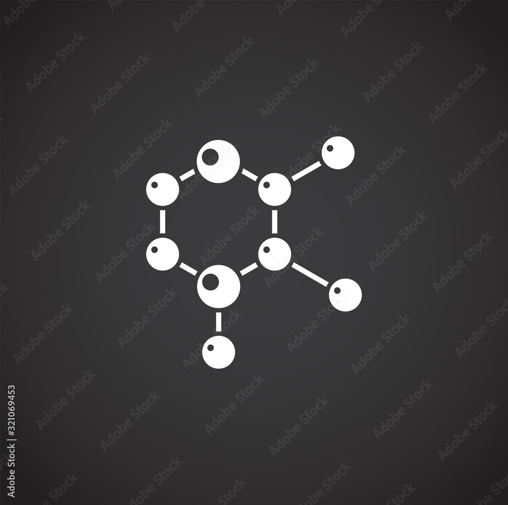 Wall mural molecular related icon on background for graphic and web design. creative illustration concept symbo