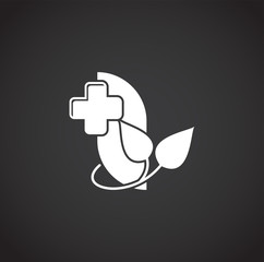 Natural medicine related icon on background for graphic and web design. Creative illustration concept symbol for web or mobile app