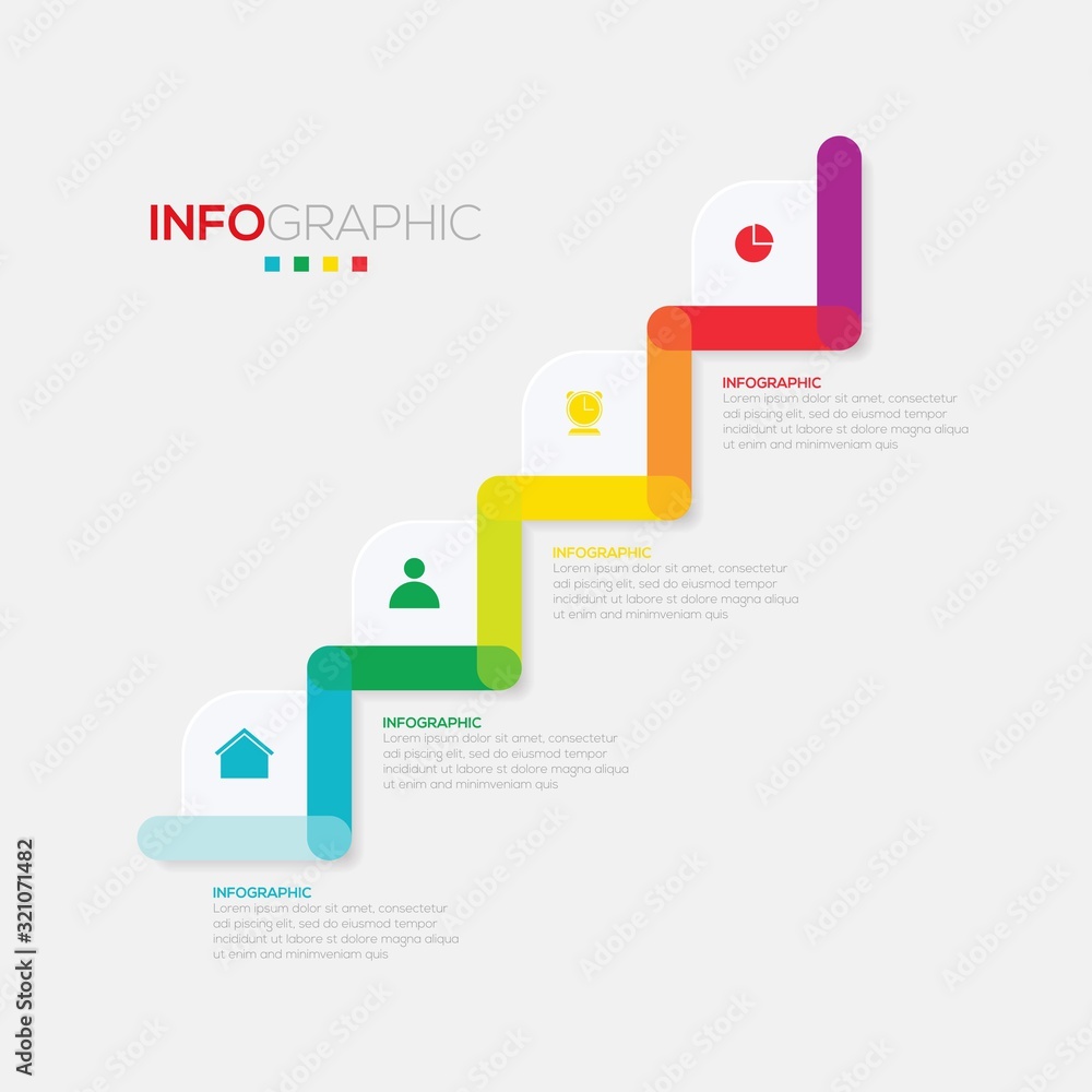 Poster business data visualization. infographic element with icons and options or steps. can be used for pr