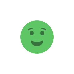 Smile icon in a flat design. Vector illustration