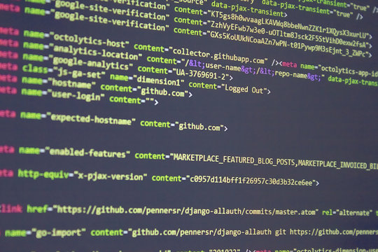 developer software source code screen. programming code. writing script. programmer editing code background