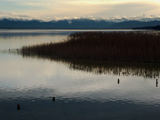 Abend am Ammersee im Winter