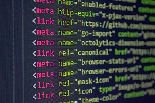 developer software source code screen. programming code. writing script. programmer editing code background