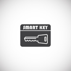 Smart key related icon on background for graphic and web design. Creative illustration concept symbol for web or mobile app