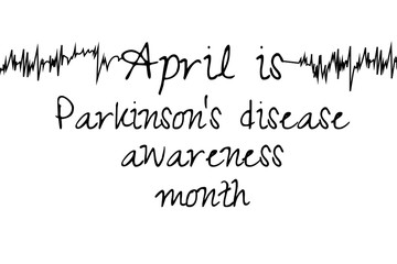April is Parkinson's disease awareness month. Template for background, banner, card, poster with text inscription. Vector EPS10 illustration.