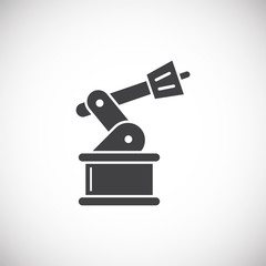 Robotic surgery related icon on background for graphic and web design. Creative illustration concept symbol for web or mobile app