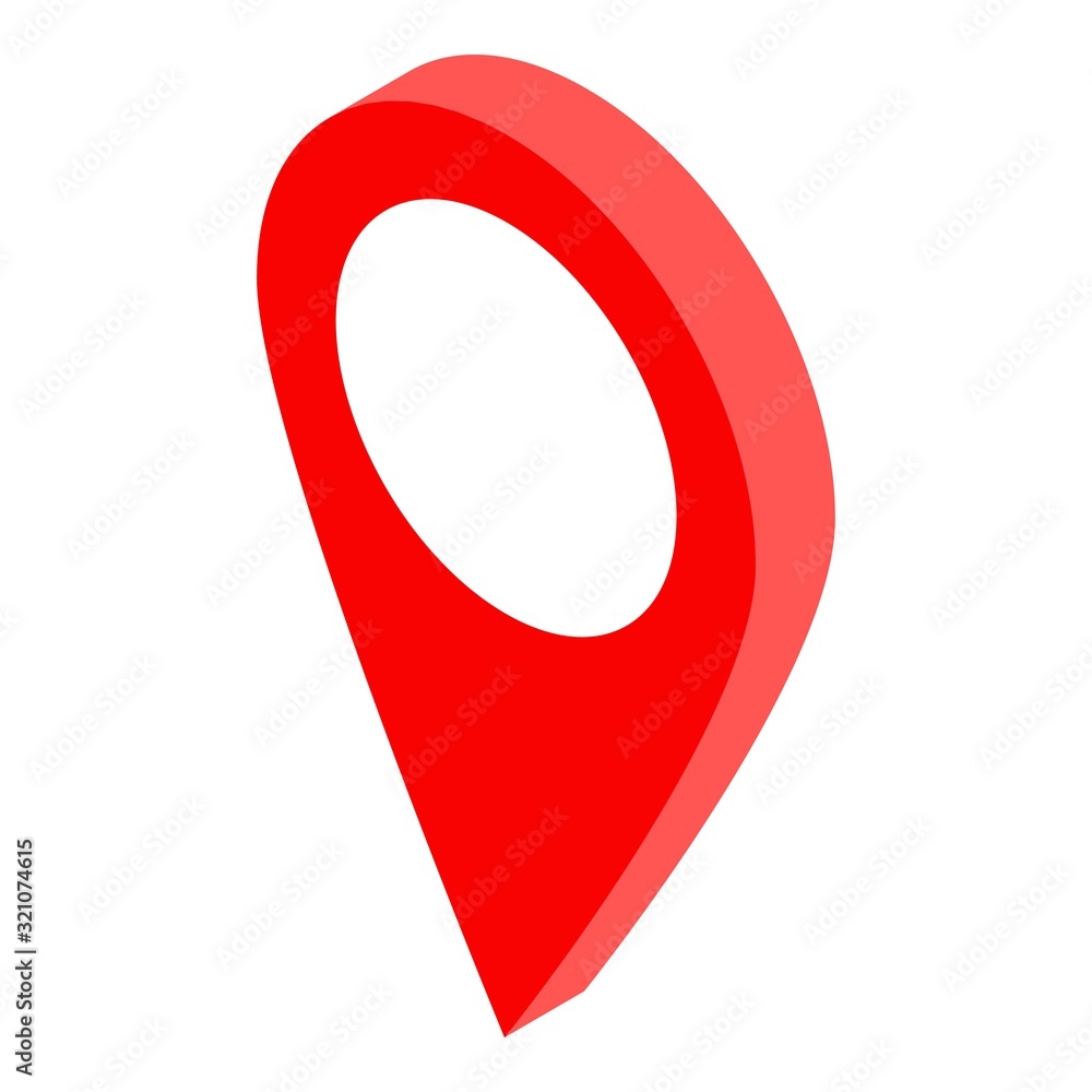 Poster gps pin map icon. isometric of gps pin map vector icon for web design isolated on white background