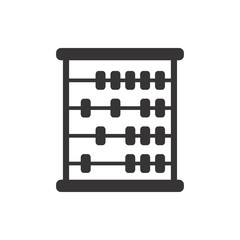 Abacus Icon Vector Illustration. School Mathematics Abacus Logo Template.