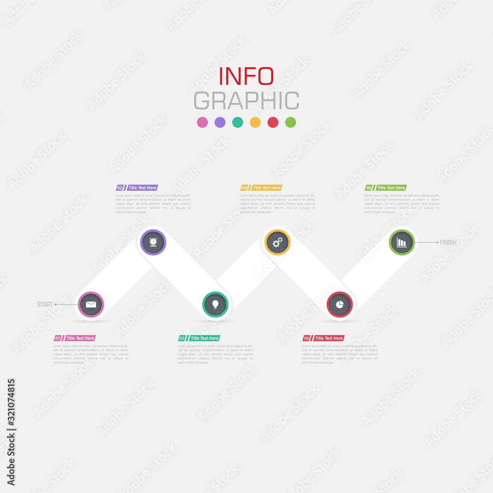 Fototapete business data visualization. infographic element with icons and options or steps. can be used for pr