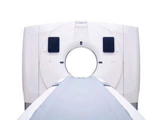 multi detector CT Scanner ( Computed Tomography ) isolated on white background.