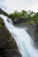Naklejka na ściany i meble Nedgang Ovstebra waterfall in Norway