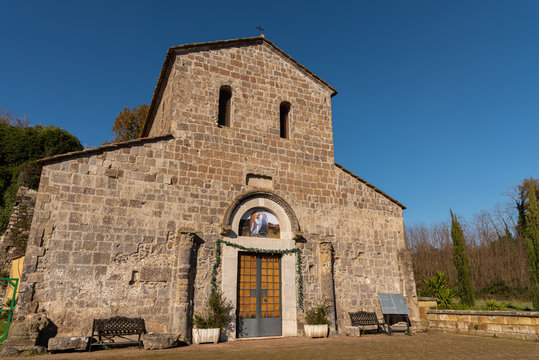 Teano, Campania, Italy. Church of San Paride ad Fontem. View of the main facade