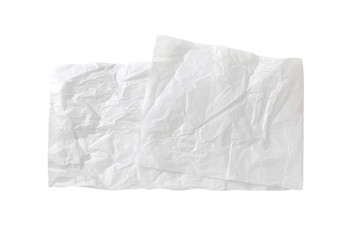 Crumpled white waxed packing paper - 321077230