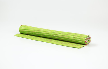 Ribbed green placemat